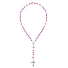 UILZ Rosary Beads Catholic For Women Handmade Wooden Catholic Rosay With Jes 1us Christ Crucifix Cross Real Healing Wooden Rosary Beads Yoga Meditation Prayer Bead Necklace - 紫色 - 查看 3
