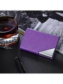 Creative & Fashionable Stainless Steel Business Card Holder With Flip Cover And Angled Design - Angled Business Card Holder - View 11