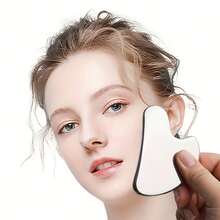 Stainless Steel Scraping Tool - Fashionable Heart-Shaped Triangle Edge Design, Specially Designed For Facial And Hand Massage, Home Beauty Care Tool, Facial Relaxation And Brightening Artifact, Holiday Gift - 心形1pcs - 查看 3