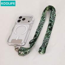Koolife 1pc Adjustable Long Crossbody Phone Lanyard, Vintage Totem Wide Fabric Strap With Rotatable Metal Clip, Fashionable Versatile Durable Non-Chafing Accessory, Hands-Free For Daily Errands Outdoor Travel, Fit For Women's Phone Shoulder/Neck Hanging & Small Wallet Compatible With Android And Most Smartphone,Gifts For Mother, Family, Friends, Birthday, Holiday Phone Chain - Multicolor - View 11