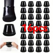 16pcs Silicone Chair Leg Protectors With Felt Anti-Slip Caps And Polished Metal Appearance. These , Scratch-Resistant Covers Are Designed For Hardwood Floors And Easy To Install. - Multicolor - View 8