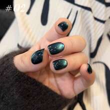 10毫升/瓶 Powder Focus 磁性猫眼系列凝胶指甲油，畅销红色、绿色、粉色、黑色、蓝色、透明玻璃珠，冬季闪粉7色钻石指甲油，棕色，适用于脚趾甲，美甲沙龙专用 - 彩色 - 查看 22