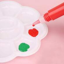 5pcs/10pcs/20pcs Mini Flower Shaped Plastic Palette - Suitable For Mixing Watercolor, Gouache Paints For Artistic Painting