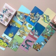 Tom & Jerry Cartoon Collection Cards, New Anime Holographic Cards, Postcards, Greeting Cards, Peripherals - Multicolor - View 4