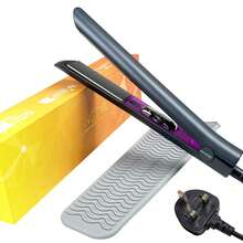 ANGENIL 二合一卷发器，钛金面板，女士造型工具，快速加热，5 档温度设置，适合母亲节、情人节、圣诞节及其他节日礼物 - 灰色 - 查看 10