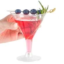 5pcs 6.3oz Reusable Plastic Martini Cups, Suitable For Champagne Parties, Desserts, Catering, Weddings, Birthday Parties (Champagne Glasses, Wine Glasses, Plastic Cups, Cocktail Glasses, Birthday Cups) - Multiple Colors/random Styles - View 15