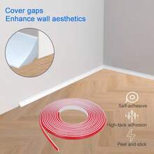 1pc 2m/39.37in Self-Adhesive Wall Corner Trim Molding, Ceiling Baseboard Edge Decorative Strip, DIY Home Decor - Multicolor - View 11