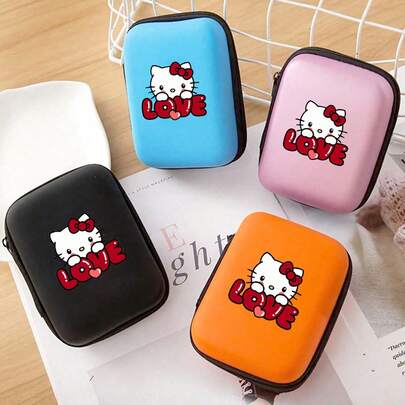 SANRIO LOVE Förvaringsväska, Datortillbehör Organisationsväska För Kablar, USB-minnen, SD-kort, Hårddiskar, Mus, Bluetooth-hörlurar, EVA-dragkedja