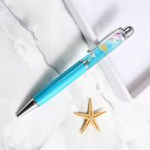 Bolígrafo de metal con diseño personalizado de texto/logotipo de océano aceitoso, bolígrafo de metal retráctil de giro grueso, adecuado para la oficina diaria, estudiantes, maestros, regalo pensativo para amigos, familiares y colegas - Multicolor - Ver 12