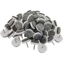 New  40pcs Furniture Felt Pad Heavy Duty Nail-On Chiar Slider Glide Pad Floor Tector For Wooden Furniture Chair TablLeg Feet(Φ18mm Or 0.7"White) - 18mm White (40pcs) - View 1