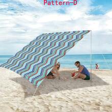 1pc 2D Digital Print Sun Shade Cloth, 5 Different Geometric Abstract Stripe Patterns, Features Include Printed Pattern, Windproof, Detachable, Lightweight, Semi-Shading, Dustproof, Durable - Multicolor - View 17