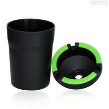 1pc Glow In The Dark Car Ashtray Cigarette Self-Extinguishing Cup Car Ash Holder Portable Truck Home Office PORTABLE ASHTRAY - Multicolor - View 5