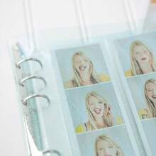 Photo Booth Photo Album - 6 Ring Glitter Notebook Sparkle Binder With 20 2x6 Photo Sleeves - Fits 80 Slide In Photobooth Strips (2x6, SEAFOAM) - SEAFOAMSPARKLE - Xem 7