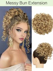 Messy Bun Hair Piece For Women 80g Elastic Drawstring Loose Wave Curly Hair Buns HairPiece Synthetic Hair Bun Hair Extensions For Women Daily Use - Multicolor - View 13