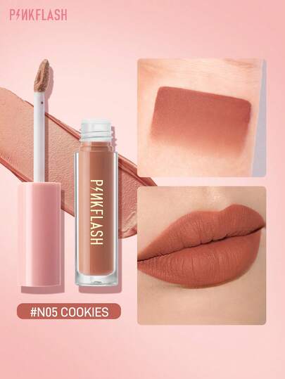  PINKFLASH 亮泽唇膏 - 光泽妆效，滋润保湿，持久显色，质地轻盈，不粘腻