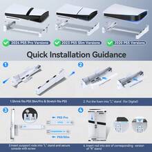 Universal Desktop Stand For P5/P5 Slim/P5 Pro Game Consoles, Horizontal Storage Holder For Disc And Digital Versions, Compatible With Entire Series, Stable Non-Electric Accessory - For P5 Horizontal Stand - View 6