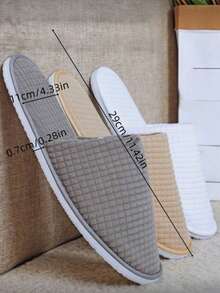 1/6 Pairs SPA Slippers, Disposable Guest Slippers, Soft Reusable Hotel Wool Slippers, Washable Home Slippers, Suitable For Wedding, Party, Bedroom, Travel - Non-Electric, Breathable Material - Fleece - View 2