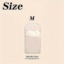 1 Compressible Hanging Garment Storage Bag With A Transparent Window - An Efficient Space-Saving Organizer For Suits, Jackets And Coats, White, With A Capacity Of ≥ 3.2 Cubic Feet, A Height Of ≥ 27 Inches, Zipped Closure, Suitable For Organizing In Wardrobes And Cabinets, With A Transparent Window Design, Capable Of Holding Multiple Items - Màu be - Xem 4