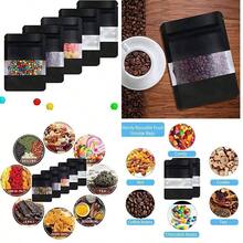 Bolsas pouch Yuu-Goo variedad de colores 50 UNIDADES cierre hermtico de cremallera,perfecto para almacenamiento de comida,especias,avena) (1000 g, Negro ventana) - 1000 g+black1 ventana - Ver 3