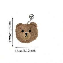 1pcs  Cute And Cute Cashmere Bear Coin Purse Children's Coin Jewelry Sundries Storage Bag Pendant Keychain - Nhiều màu - Xem 7