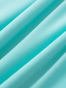 Áo hai dây xếp ly màu trơn, kiểu dáng thường ngày, thích hợp cho mùa hè. - Màu xanh nhạt - Xem 5