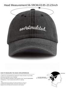 1顶刺绣水洗棒球帽，女士遮阳帽，男女通用，卡车帽，沙滩帽，男女钓鱼帽，灰色，男女皆宜，适合派对、趣味高尔夫、乡村、生日、复古场合佩戴，适合春、夏、秋、冬四季，也是送给朋友的节日礼物。 - 棒球帽 - 查看 5