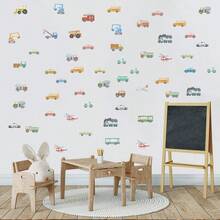 1pc Transportation Vehicles Car Truck Wall Stickers Airplanes Ship Wall Decals For Beroom Playroom Home Wall Decor - Multicolor - View 2