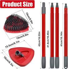 Hezane Mop Handle For O Cedar,2 Spin Mop Base For Ocedar, Mop Stick Pole Handle Adjustable 30-58 And Replacement Mop Base Part For EasyWring Spin Mop, Lightweight &Amp; Durable : Health &Amp; Household - Color 2 - 查看 2