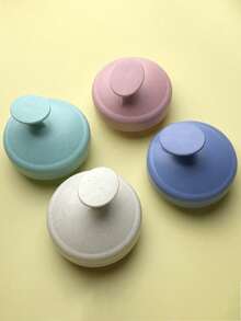 1个温和硅胶头皮按摩刷，干湿两用洗发工具，深层清洁并放松头皮，男女通用护发配件，家居浴室装饰，秋季/返校季装饰