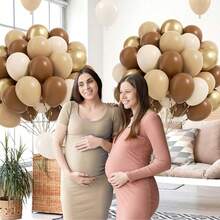 20/40 pièces Ensemble de ballons marron et or de 10 pouces, beige vintage, tons de peau et or métallique, convient pour la rentrée scolaire, anniversaire, mariage, décoration intérieure/extérieure, baby shower, décoration de ballons, fête de ballons, toile de fond photo, décoration nature morte au printemps et en automne - Multicolore - Voir 8