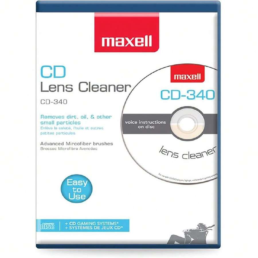 Safe and Effective Feature CD Player and Game Station Compact Disc Cleaner CD-340 190048 CD/CD-ROM Laser Lens Cleaner,38927323 - Multicolor - Ver 1