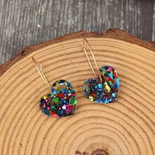 Valentine's Day Collection: Elegant Style Sequins, Transparent Heart-Shaped Multi Colored Women's Earrings And Earrings - 透明藍 - 查看 5