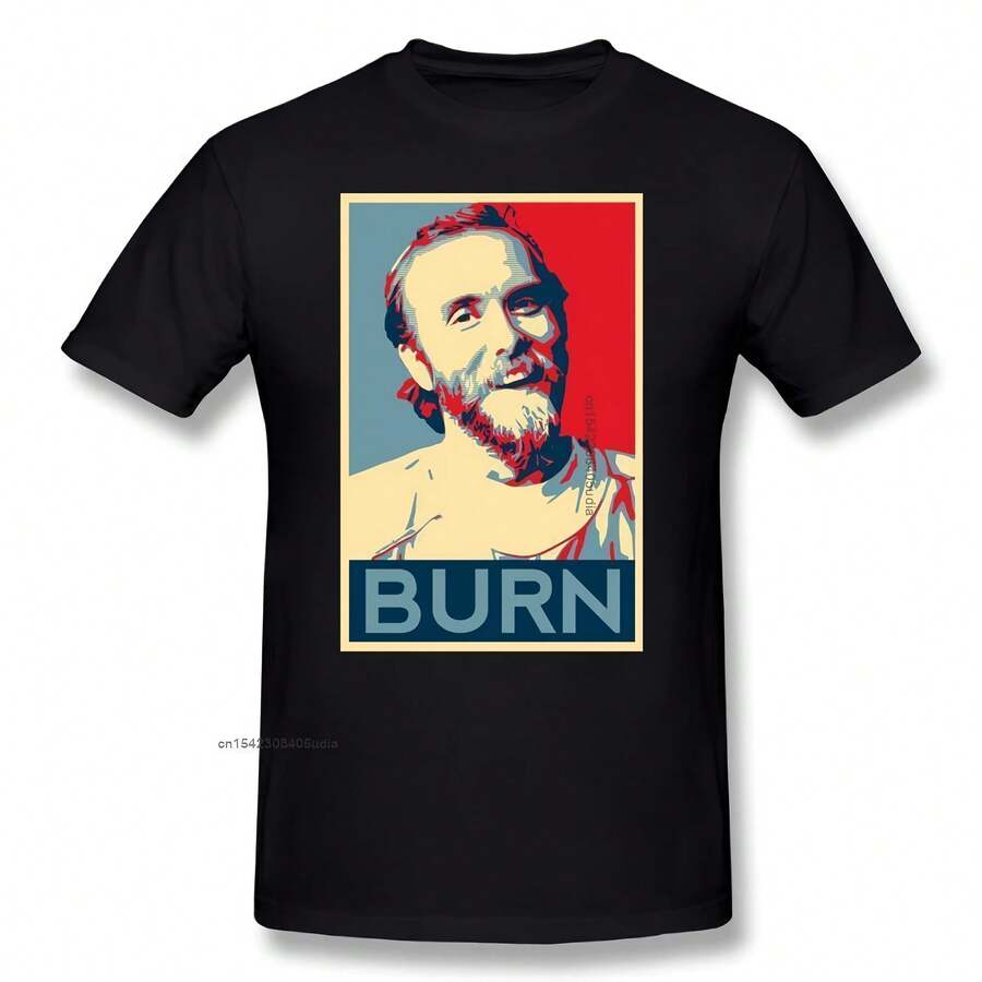 Burzum T Shirt Varg Vikernes - Burn Harajuku Tshirts Casual T-Shirts Graphic Summer Short Sleeve T Shirts Cotton Tee Shirt - 黑色 - 查看 1