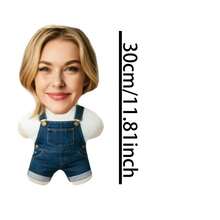 1 Personalized Pillow - Customized Face And Overalls. Unique And Breathable, Suitable For Her, Him, It, Boyfriend, Girlfriend, Dad, Mom, Family, Friends, Anniversary, Mother's Day, Birthday, Valentine's Day, Christmas, Halloween, Graduation Ceremony, Father's Day, Wedding, Housewife, Sofa, Bed, Car, Tea Room, Bedroom, Bathroom, Living Room, Dining Room - Multicolor - View 4