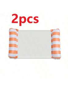 1pc Foldable Floating Water Hammock, Inflatable Pool Float Lounger, Swimming Pool Accessories, Beach Essential - Multicolor - View 22