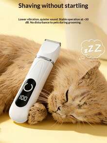Kit de aseo profesional para mascotas 4 en 1, con pantalla LED, cortaúñas eléctrico para mascotas, recortadora inalámbrica recargable para perros, recortadora de patas de bajo ruido para mascotas, cortadora y recortadora de uñas para perros y gatos, 4 tipos de peines protectores, tijeras para aseo de perros, accesorios para mascotas, recortadora multiusos para el pelo de las patas, ojos, orejas, cara y parte inferior de las mascotas, cortadora eléctrica para perros - Multicolor - Ver 7