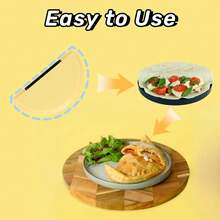 Sellador de tortillas, tortillas de harina de 8 pulgadas, para hacer tacos sellados, quesadillas, burritos y más, prensa de tortillas, sin BPA, apto para lavaplatos, crimpadora de tortillas - Amarillo - Ver 2