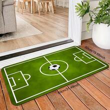 1PC Living Room Area Rug, Football Stadium Pattern Printed Rug, Polyester Non-Slip Soft Footbed For Doorways, Hallways, Balconies, Home Decorations - trắng - Xem 3