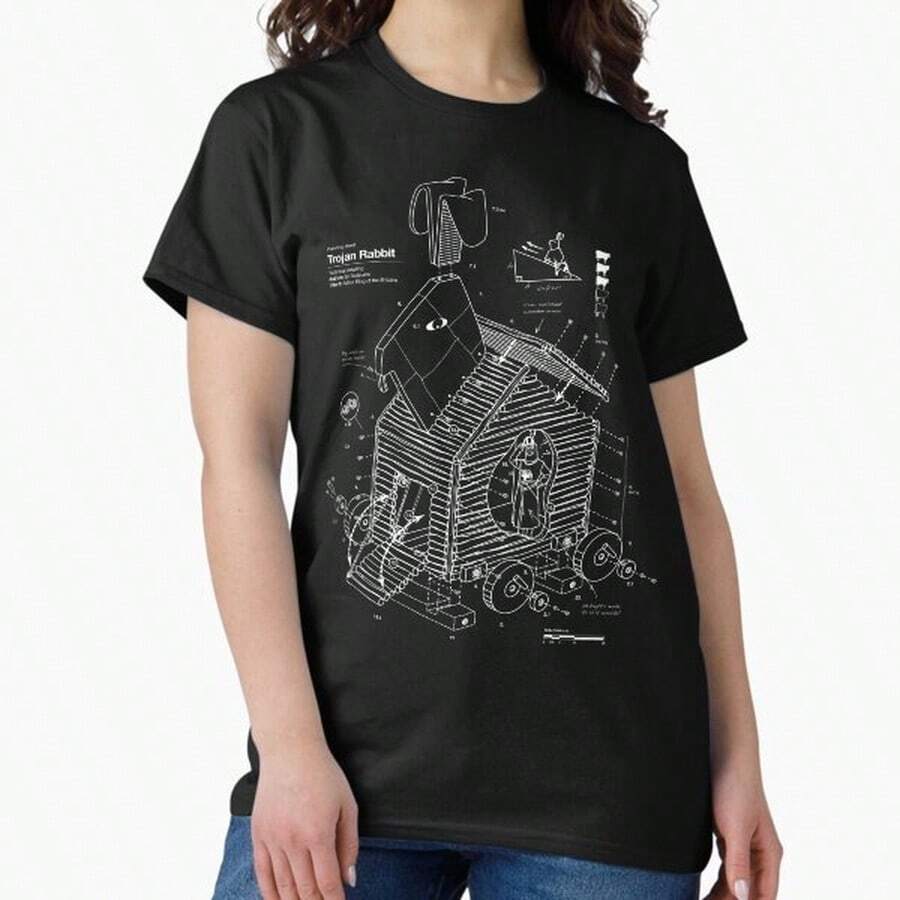 Trojan Rabbit Classic T-Shirt - Negro - Ver 1