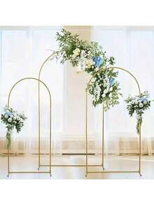 1pc Metal Arch Backdrop Stand, Wedding Arch Frame, Available In 5ft, 6ft, 6.6ft, 7.2ft, Suitable For Birthday Party, Graduation Ceremony Decoration (Arch Frame Only)