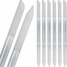 6 Pieces Glass Cuticle Pusher Glass Cuticle Stick Set Double Sided Crystal Nail Files Precision Manicure Pedicure Pusher Tools(Dark Gray) - 深灰色 - 查看 2