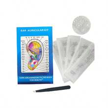 Soothing 5pcs Small Pearl Ear Seeds Patches, 20 Seeds Per Sheet, With Acupressure Chart & Tweezers For Relaxation And Beauty Wellness - White - View 7