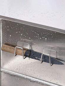 Kitchen Sink Organizer Stackable Can Rack Wall Mount No Drill Sponge Scrubber Holder Modern Essential For Back To School - 銀色 - 查看 7