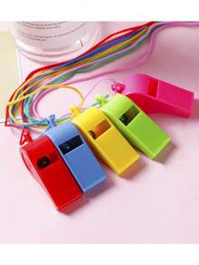 100/50个彩色哨子 加油哨 裁判哨 - 响亮多彩运动哨，加油道具，足球哨，篮球哨，派对气氛哨，派对礼品，生日派对 - 彩色 - 查看 5