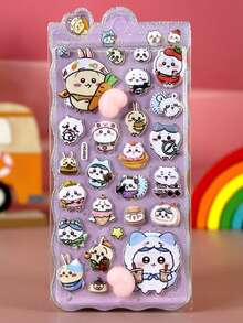 3D卡通泡泡贴纸，抽象风格，适用于头盔装饰、工艺书制作、汽车装饰、派对装饰、剪贴簿、笔记本电脑、行李箱、吉他、水瓶、手机壳和时尚装饰。（包装底色随机） - 彩色 - 查看 2