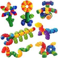 Snap n Twist Building Toys - Wocky Blocks - STEM Snap Cubes for Elementary School & Preschool - Tactile Sensory Toys for Boys & Girls, Ideal for Hands - on Learning and Skill Development - [Múltiple] - Ver 4