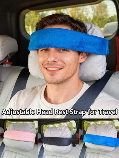Adjustable Travel Neck Pillow | Comfortable, Easy To Store, Universal Size, Made Of Polyester Fiber With Foam Filling.