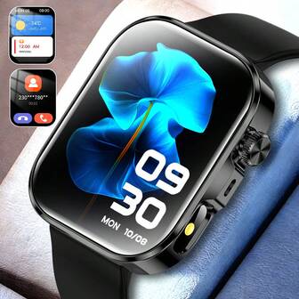 1.83-Inch Full Touch High-Definition Smart Watch, Suitable For Men And Women, Supports Wireless Calling, Message Reminder, Alarm Clock, Multiple Sports Modes, Remote Shooting, Music Playback And More, Compatible With Android Smartphones, Ideal Gift For New Year, Valentine's Day, Easter, Mother's Day, Father's Day, Halloween, Thanksgiving, Christmas And Other Holidays