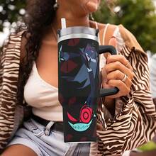 40oz/20oz Stainless Steel Vacuum Insulated Tumbler With Lid - Double Wall Insulated Travel Mug, Leak Proof, For Hot & Cold Drinks, Anime Themed Design With Voxal Character - Multicolor - View 2