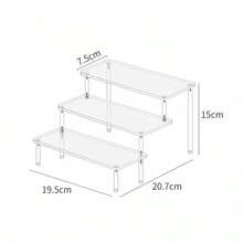 1 Piece Of 1-5 Layer Transparent Acrylic Display Stand, Cosmetic Storage Rack, Perfume Acrylic Rack, Cupcake Stand, Suitable For Amiibo And POP Figurines, Food And Dessert Stand, Product Display Rack For Cosmetic Suppliers, Applicable To Places Such As Vacation Beaches, Bathrooms, Bedrooms, Etc., Large Capacity